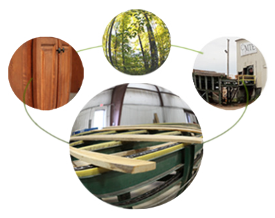 Forestry management to lumber to manufacturing cabinets & custom millwork